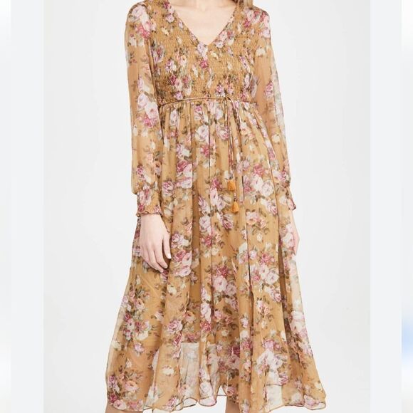 O.P.T Anthropologie Wick Floral Midi Dress Size Small - Picture 1 of 10